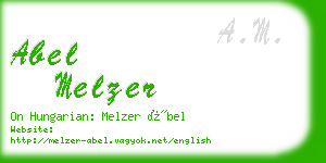 abel melzer business card